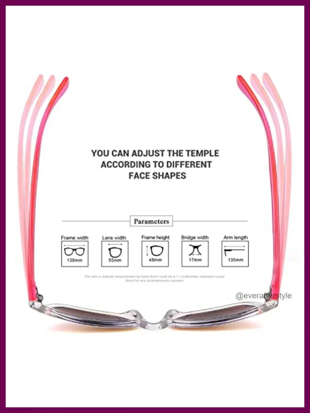 Square UV400 Mirrored Lens Sunglasses for Women
